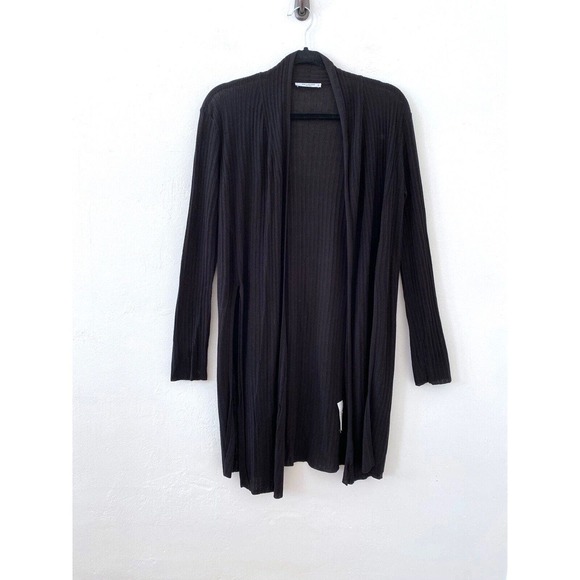 MM.LaFleur Tops - MM Lafleur Long Sleeve Black Lightweight Cardigan Side Slits‎ Cotton Size Medium
